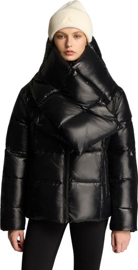 Winekka 2-in-1 Reversible Puffer with Oversized Removable Scarf