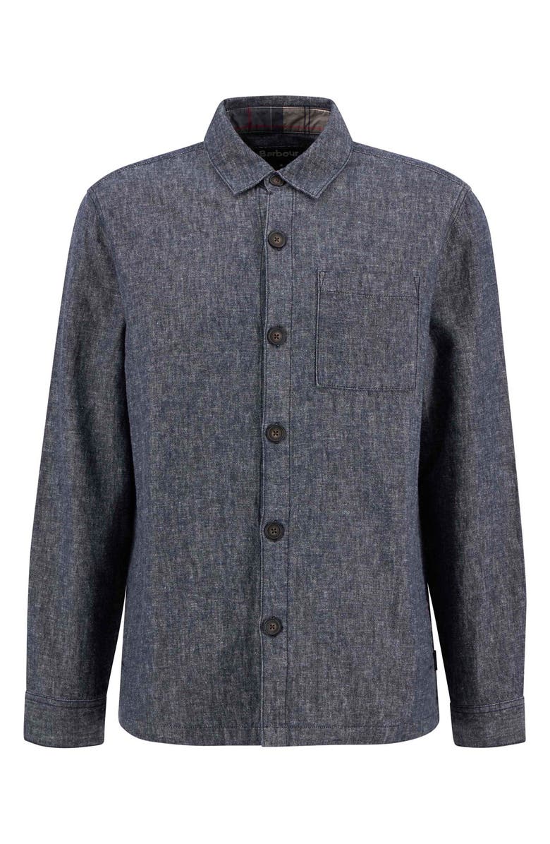 Barbour Stillwater Linen & Cotton Overshirt, Alternate, color, Navy