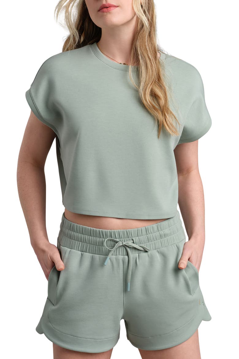 DreamGlow Oversize Crop T-Shirt, Main, color, PACIFIC GREEN