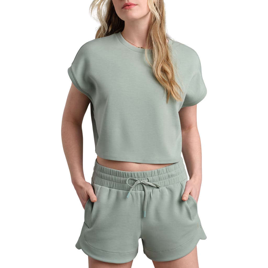Rhone Dreamglow Oversize Crop T-shirt In Pacific Green