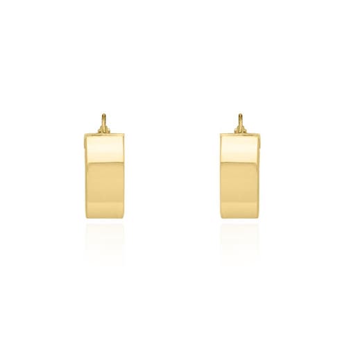 The Lovery Fine Jewelry Mini Square Tube Huggie Hoop Earrings In Gold