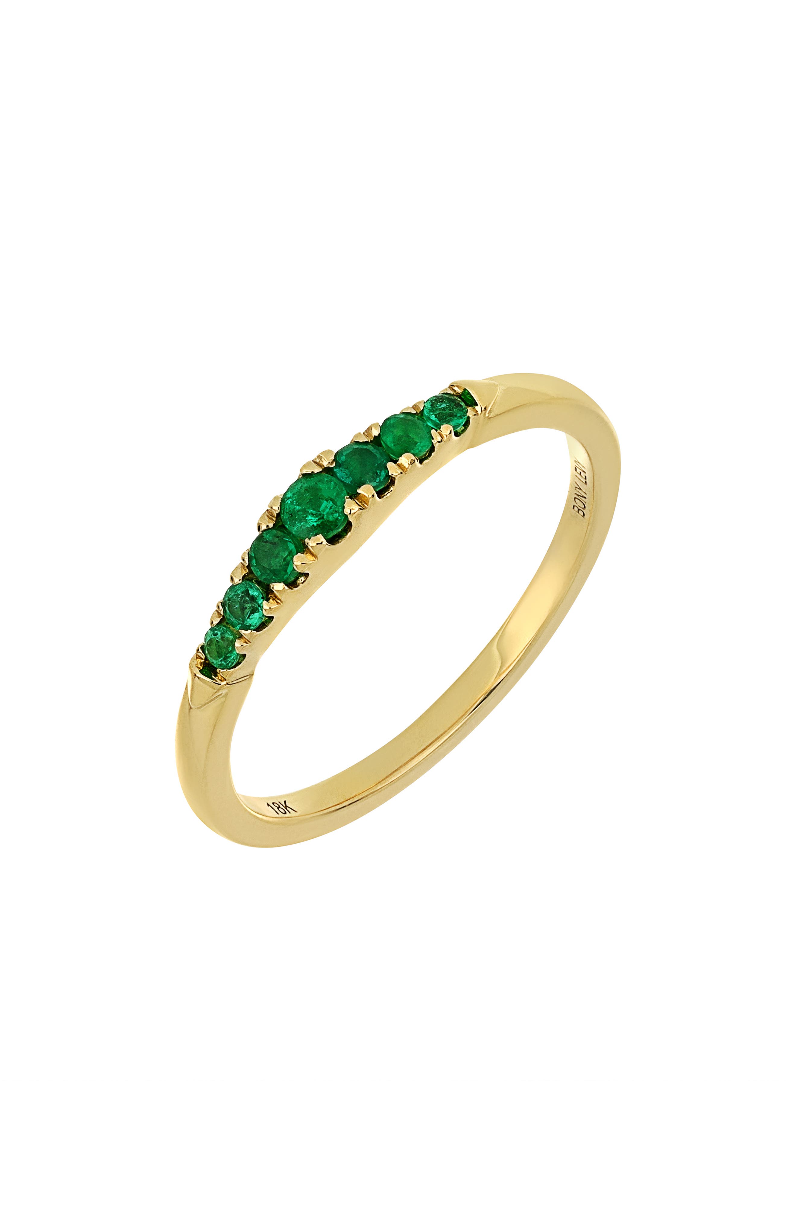 Bony Levy El Mar Emerald Stacking Ring