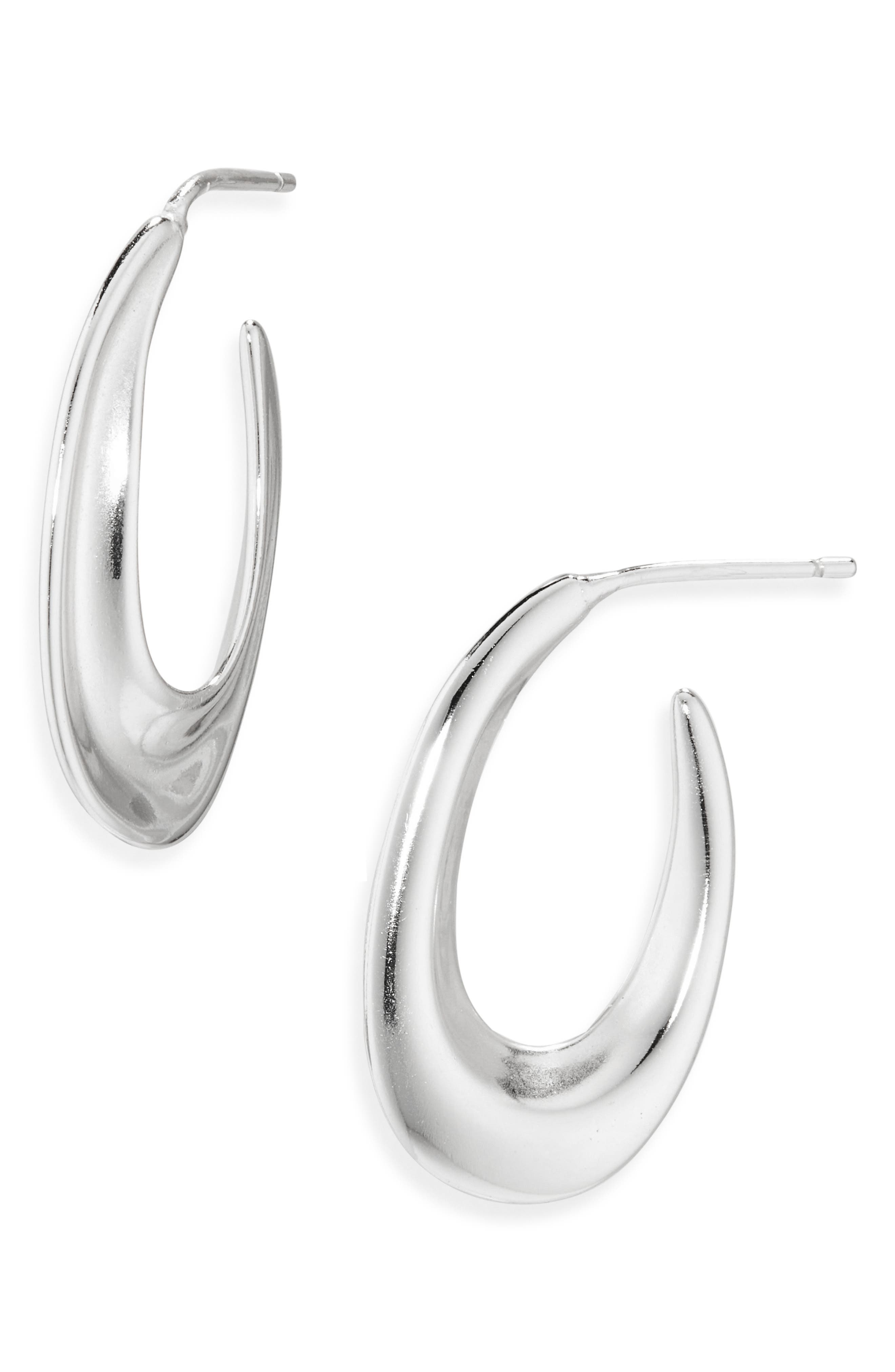 ARGENTO VIVO Tapered Oval Hoop Earrings