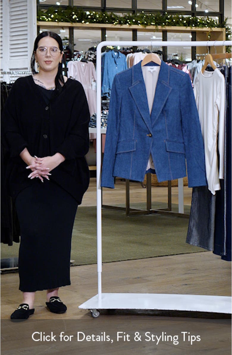 Candace Stretch Denim Blazer, sales video thumbnail