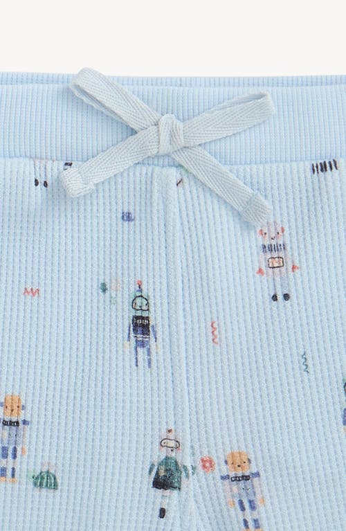 Magnetic Me Robot Waffle Knit Magnetic Shirt & Pants Set In Blue