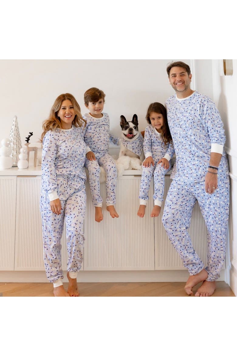 Organic Adult Women's Pajamas Set - Holiday Snowmen, Alternate, color, Holiday Snowmen