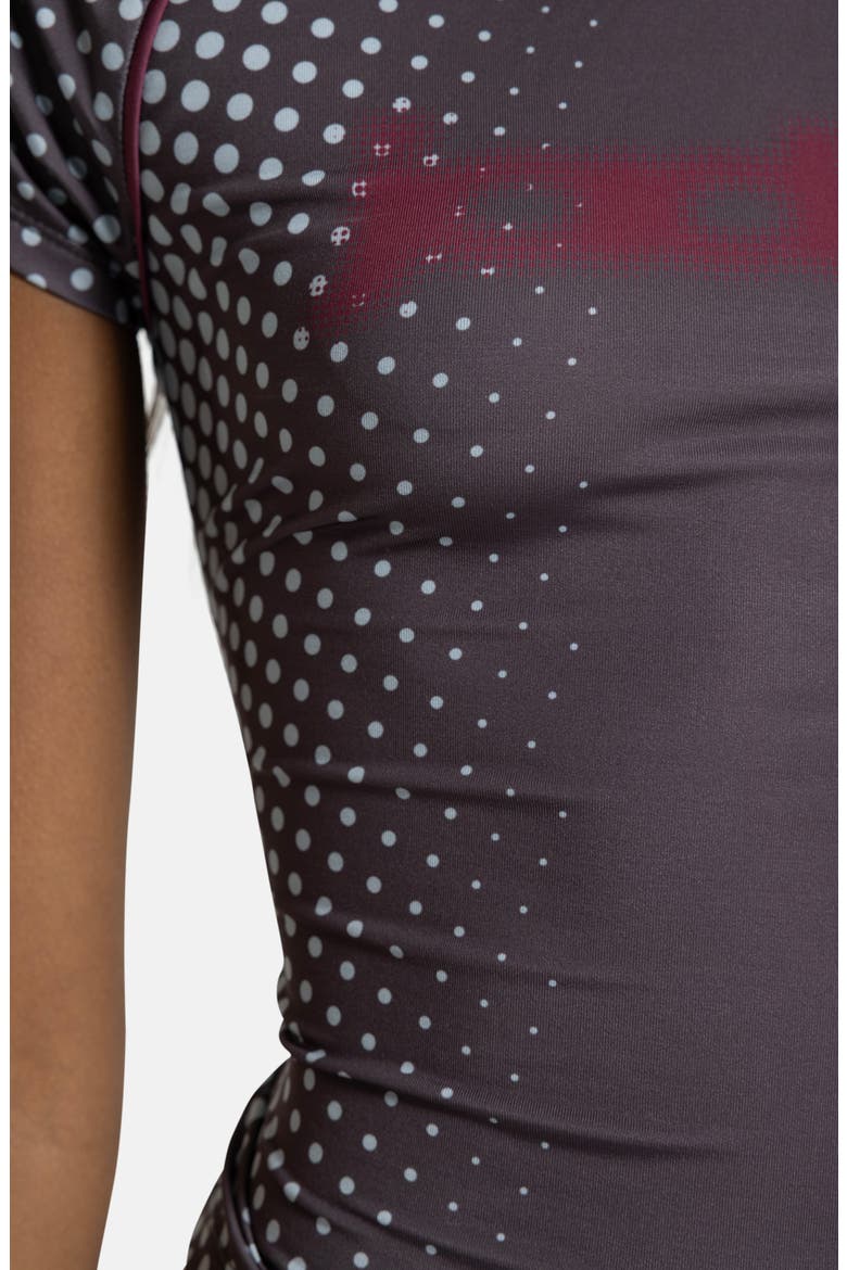 Illusion Print Football Crop T-Shirt, Alternate, color, GREY