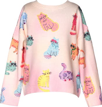 Truly Me Kids' Music Cats Sweater Nordstrom