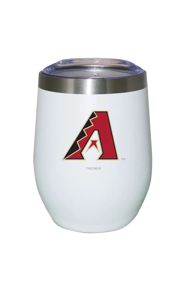 Arizona Diamondbacks 12oz. Logo Stemless Tumbler, Main, color, White