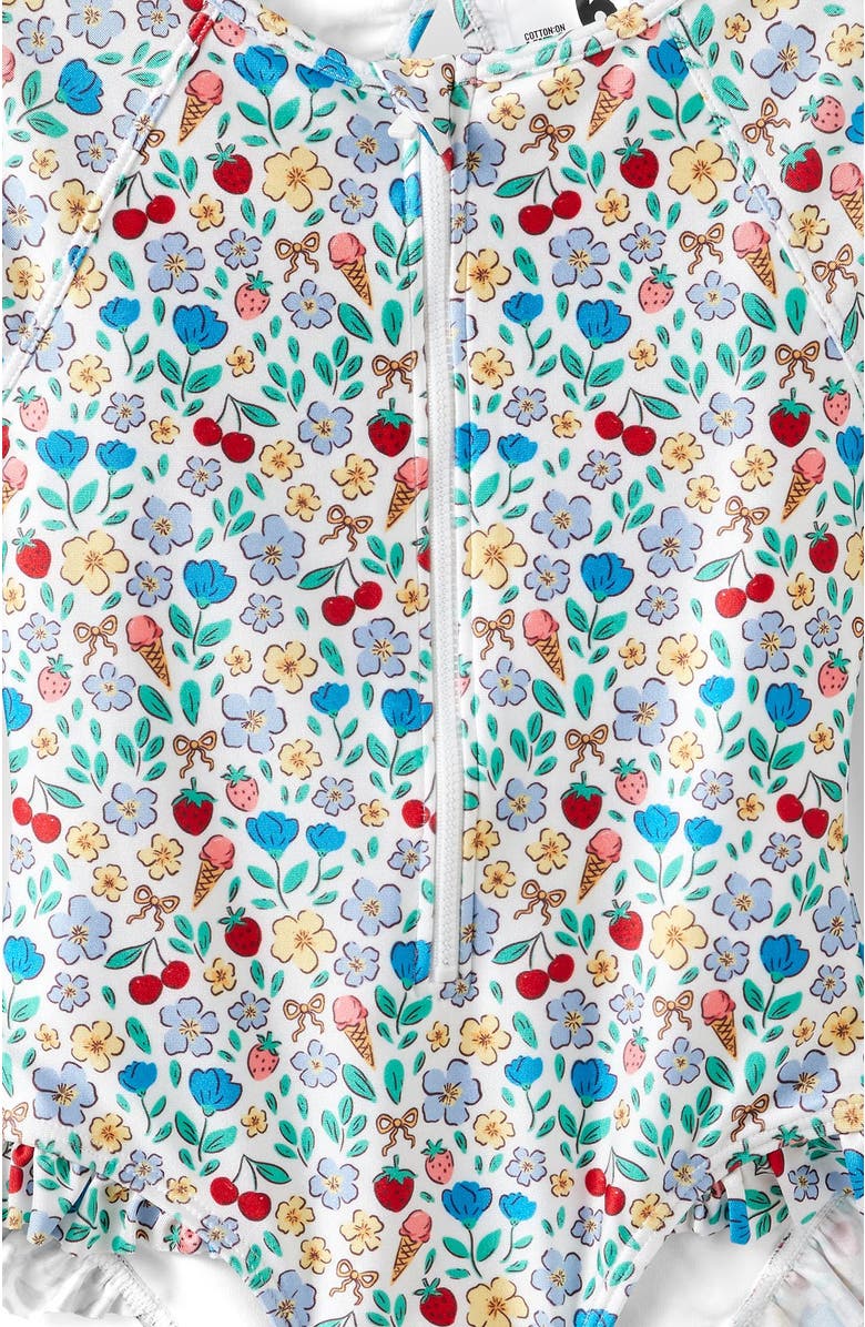 Cotton On Kids Kid's Lydia Low One Piece, Alternate, color, Vanilla Ditsy Daisy