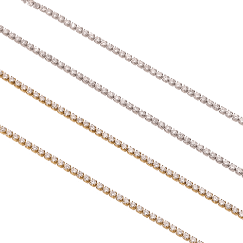 Hollywood Sensation Elegant Cubic Zirconia Choker Tennis Necklace In Gold