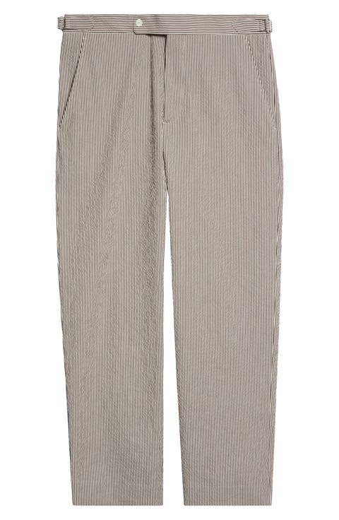 Café Stripe Seersucker Trousers