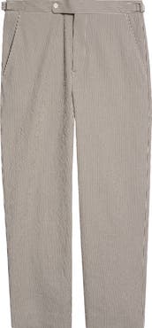 Bode Café Stripe Seersucker Trousers