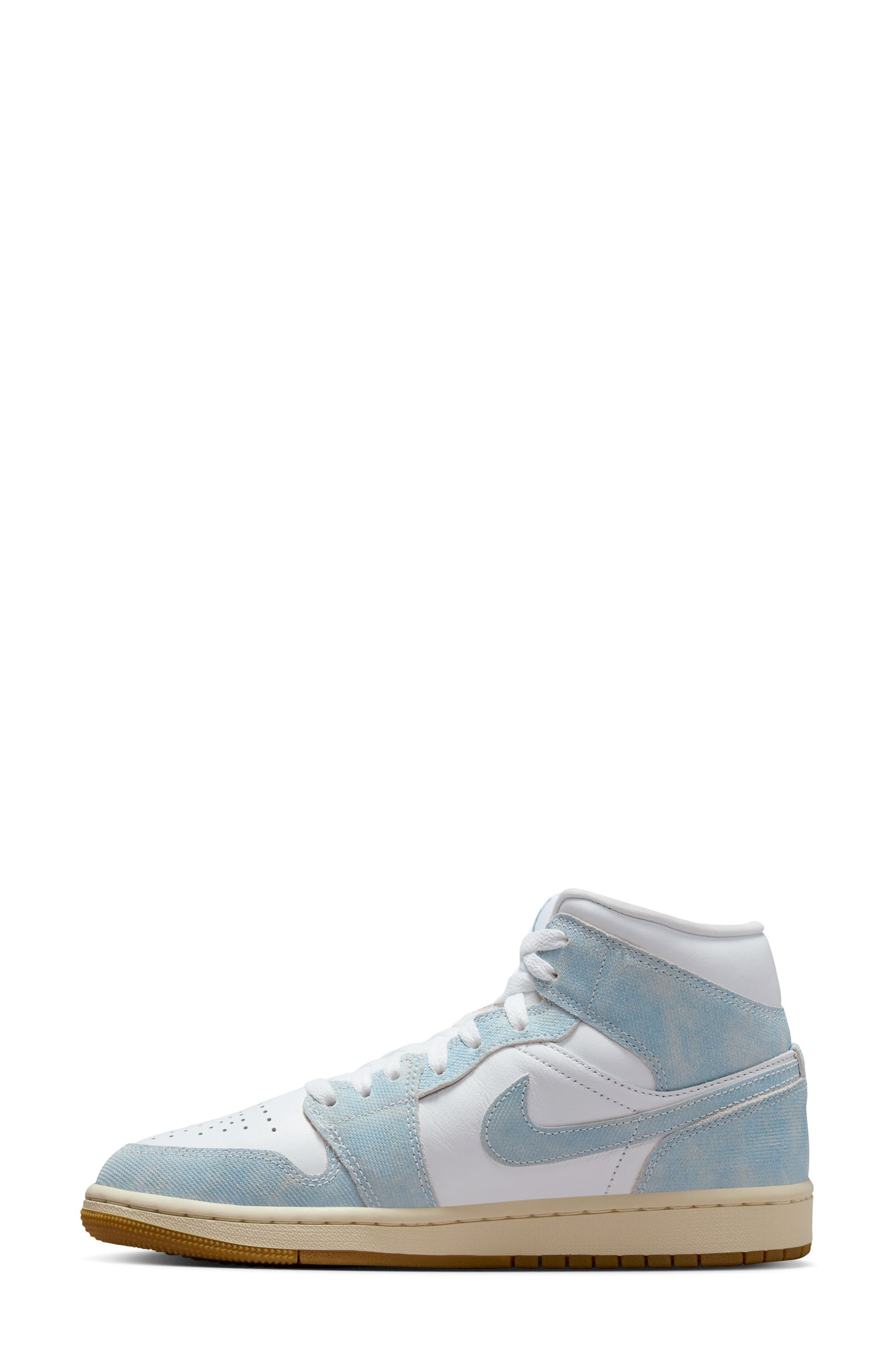 Jordan Air Jordan 1 Mid SE Velvet Basketball Sneaker, Alternate, color, 100 White/Wrnblu