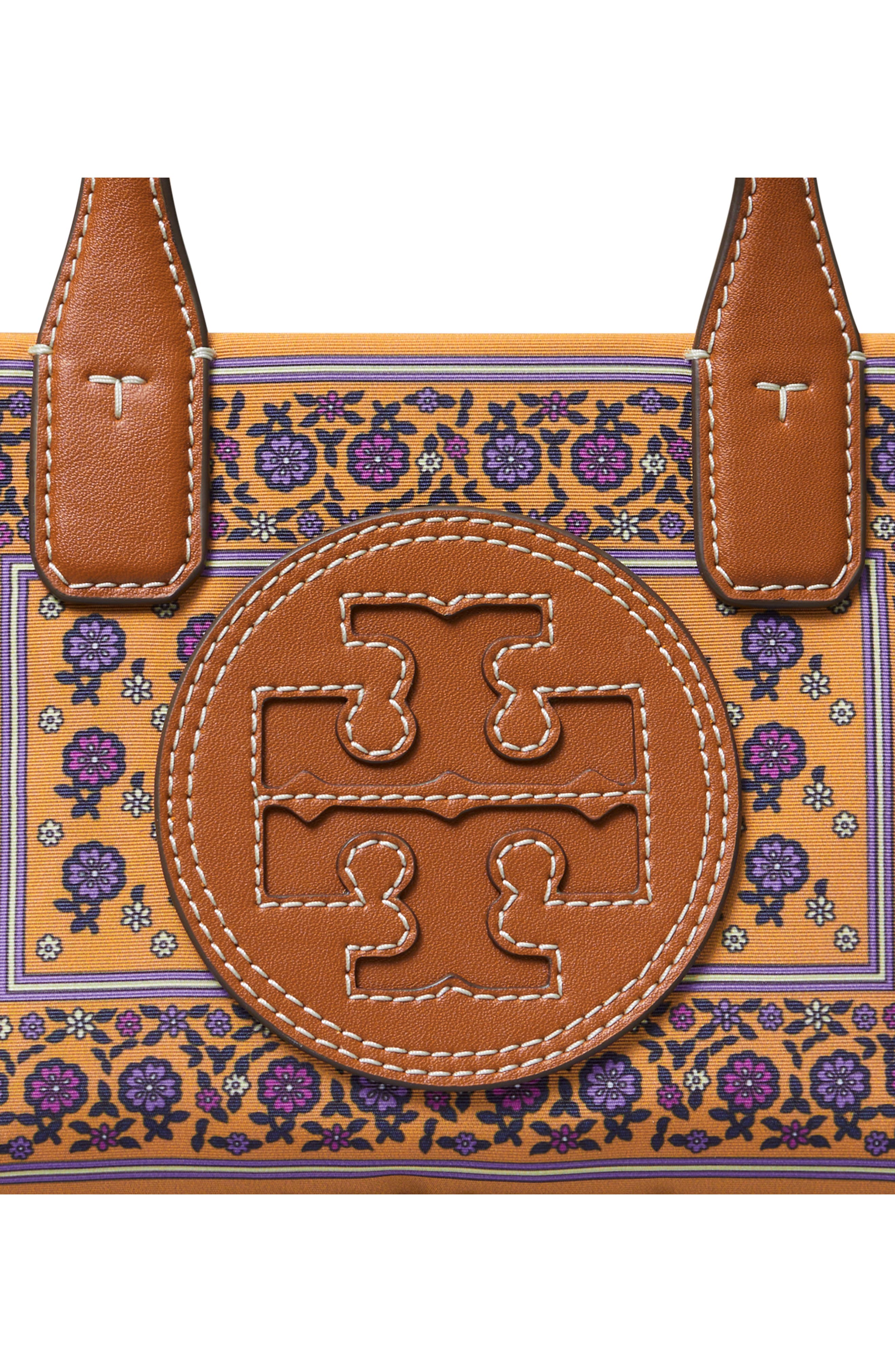 Tory Burch Mini Ella Floral Print Tote, Alternate, color, 