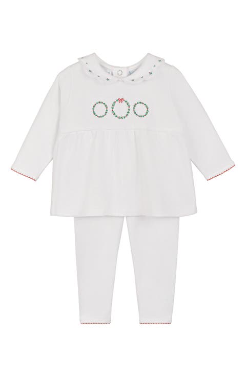 Holiday Wreath Top & Leggings Set