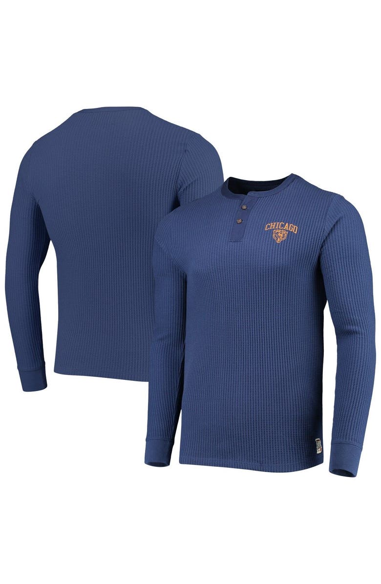 Junk Food Men's Junk Food Navy Chicago Bears Thermal Henley Long Sleeve T-Shirt, Alternate, color, Navy