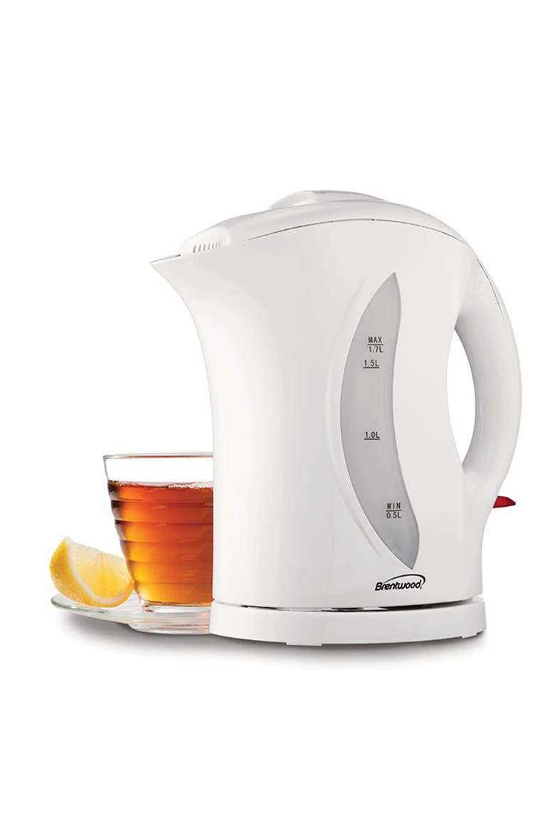 1.7 Liter Cordless Plastic Tea Kettle, Alternate, color, White