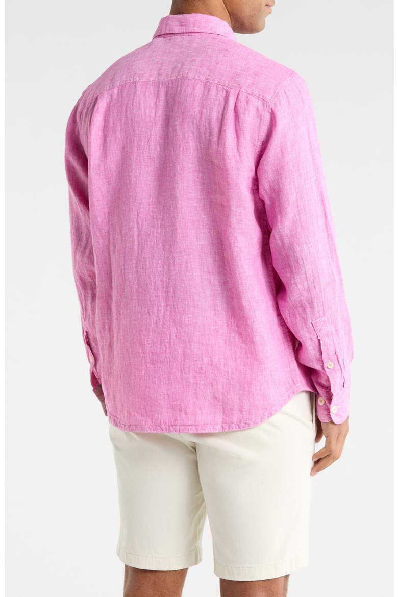 Paradise Breezer Linen Shirt, Alternate, color, PINK UMBRELLA