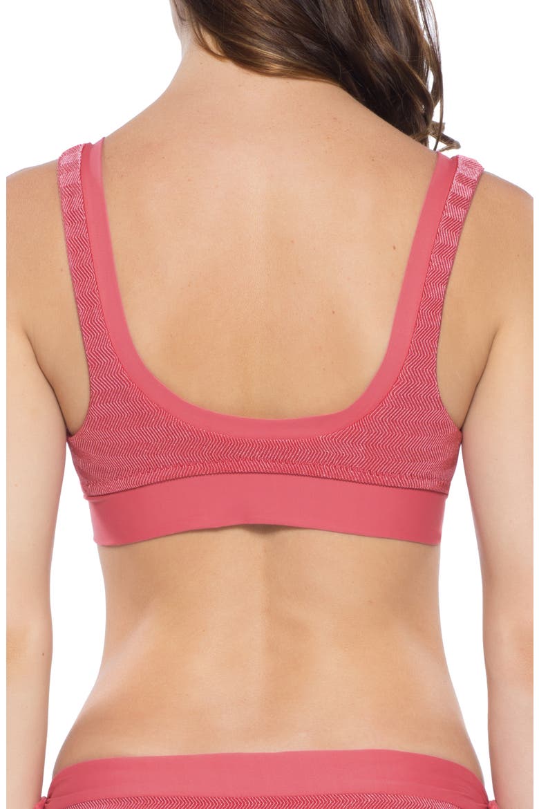 Canyon Mesa Tie Front Bikini Top, Alternate, color, BAKED BLUSH