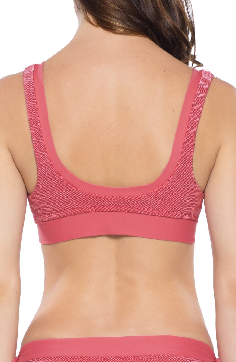 Becca Canyon Mesa Tie Front Bikini Top, Alternate, color, 