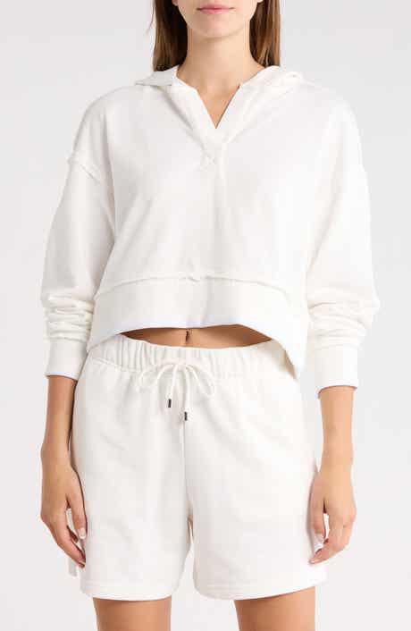 YOGALICIOUS Stonewash Crop Hoodie