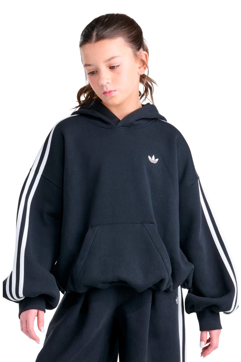 Kids' Bubble Fleece Hoodie, Main, color, BLACK