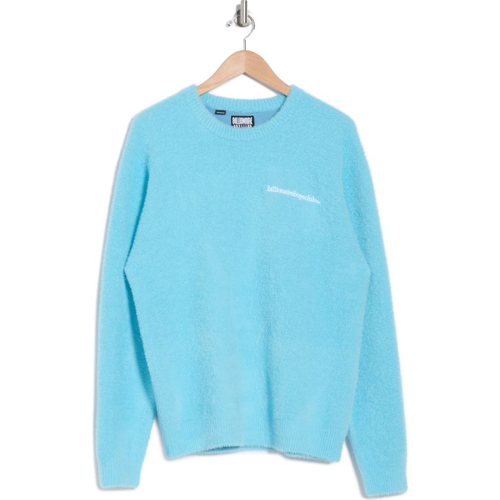Billionaire Boys Club Fuzz Oversize Sweatshirt In Blue Topaz