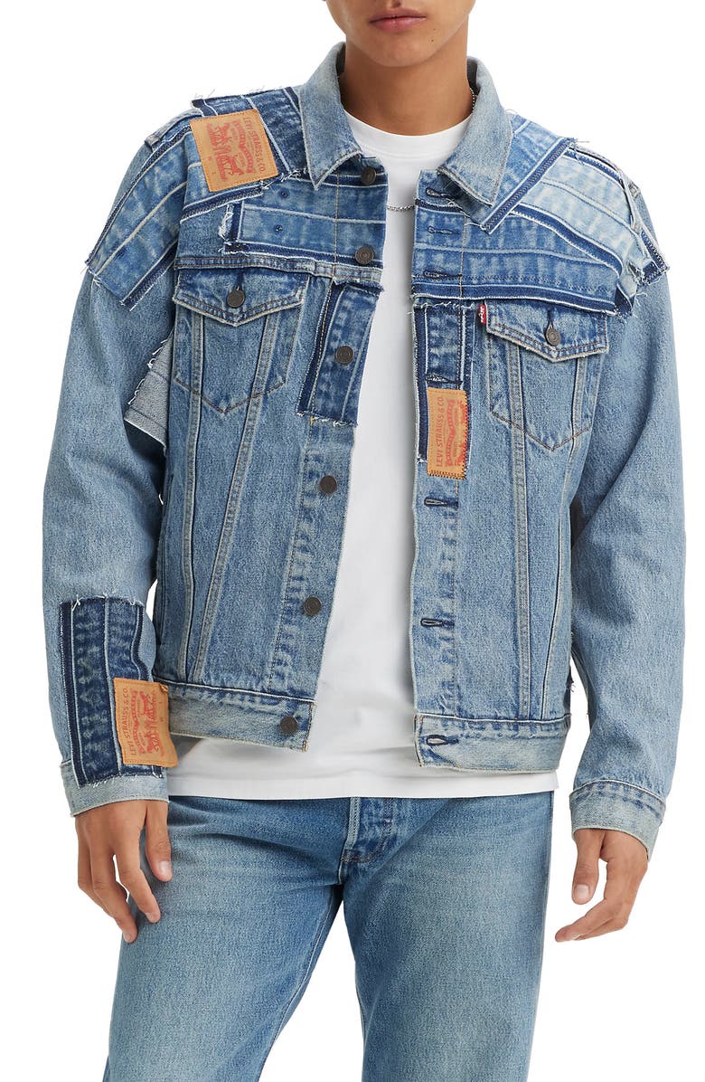 Levi's<sup>®</sup> Patched Denim Trucker Jacket, Main, color,