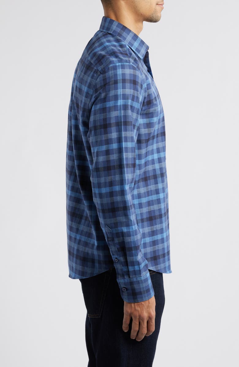 UNTUCKit Walton Check Wrinkle Free Cotton Dobby Button-Up Shirt, Alternate, color, 