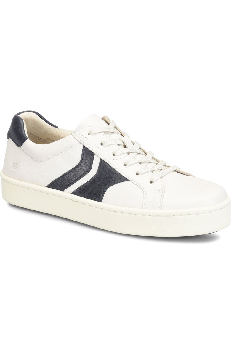 Børn Beck Tie Low Top Sneaker, Main, color, White Leather