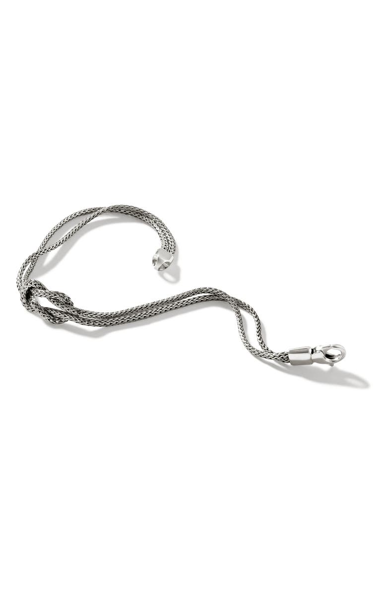 John Hardy Love Knot Bracelet, 3.6mm, Alternate, color, Silver