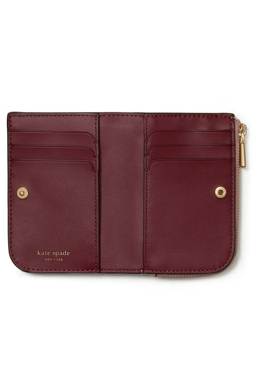 Kate Spade New York Devin Pebbled Leather Small Continental Wallet In Neutral