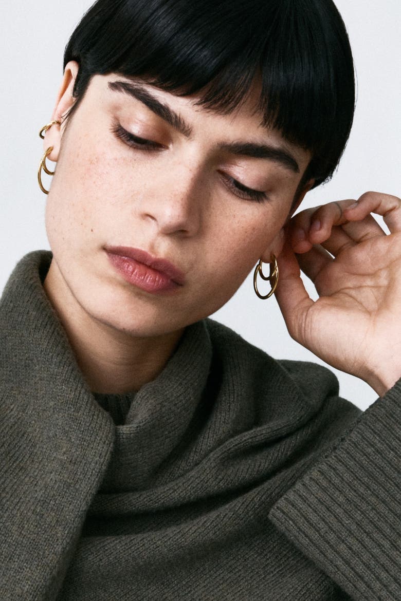 14kt Gold Vermeil  Loom Earrings, Alternate, color, Yellow Toned Gold