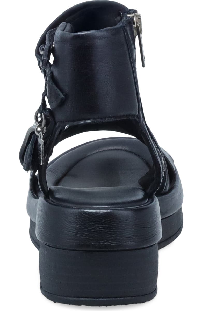 A.S.98 Spaulding Ankle Strap Sandal, Alternate, color, Black