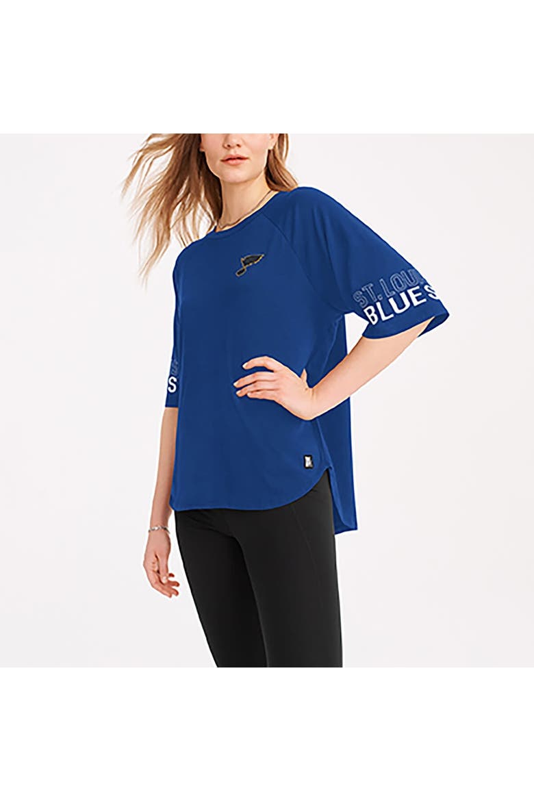 Women's DKNY Sport Blue St. Louis Blues Diana Tri-Blend Oversized T-Shirt, Alternate, color, Blue