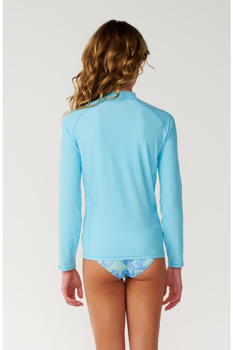 Kids' Classic Surf Long Sleeve Rashguard, Alternate, color, AQUA