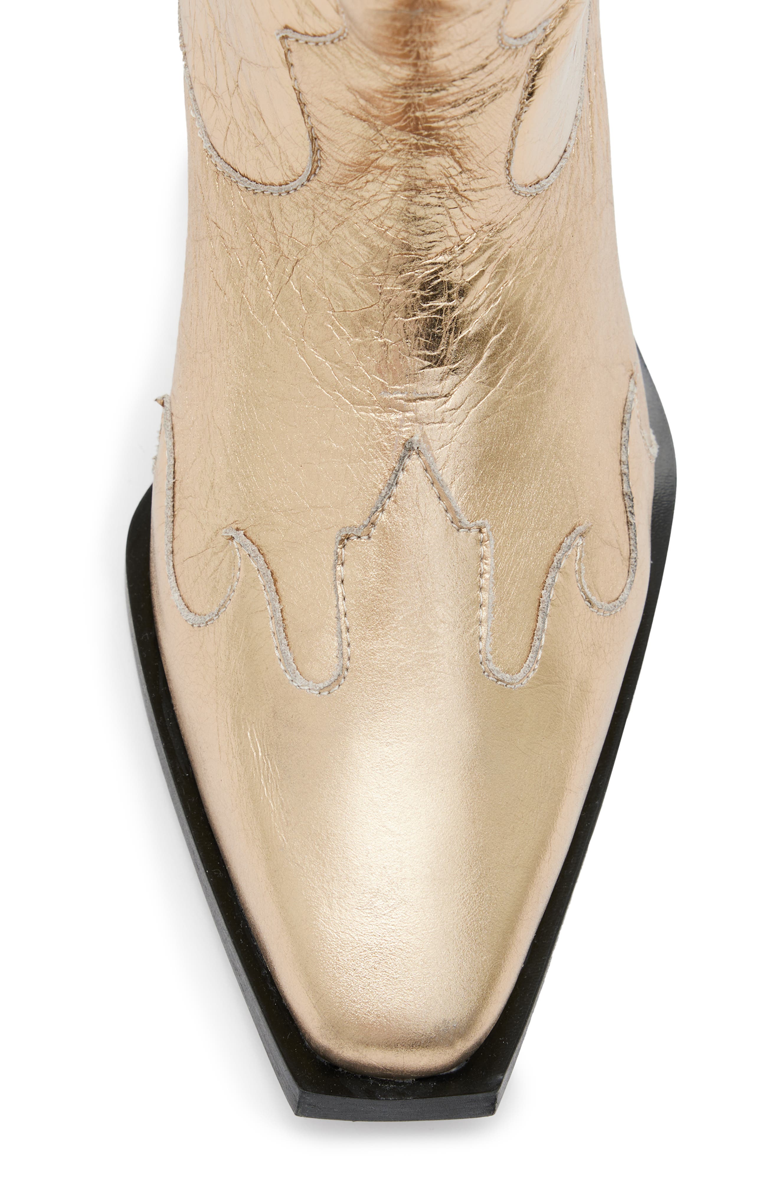 Dolly Western Boot, Alternate, color, METALLIC GOLD