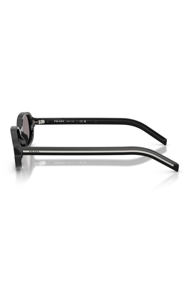 50mm Oval Sunglasses, Alternate, color, BLACK / GREY