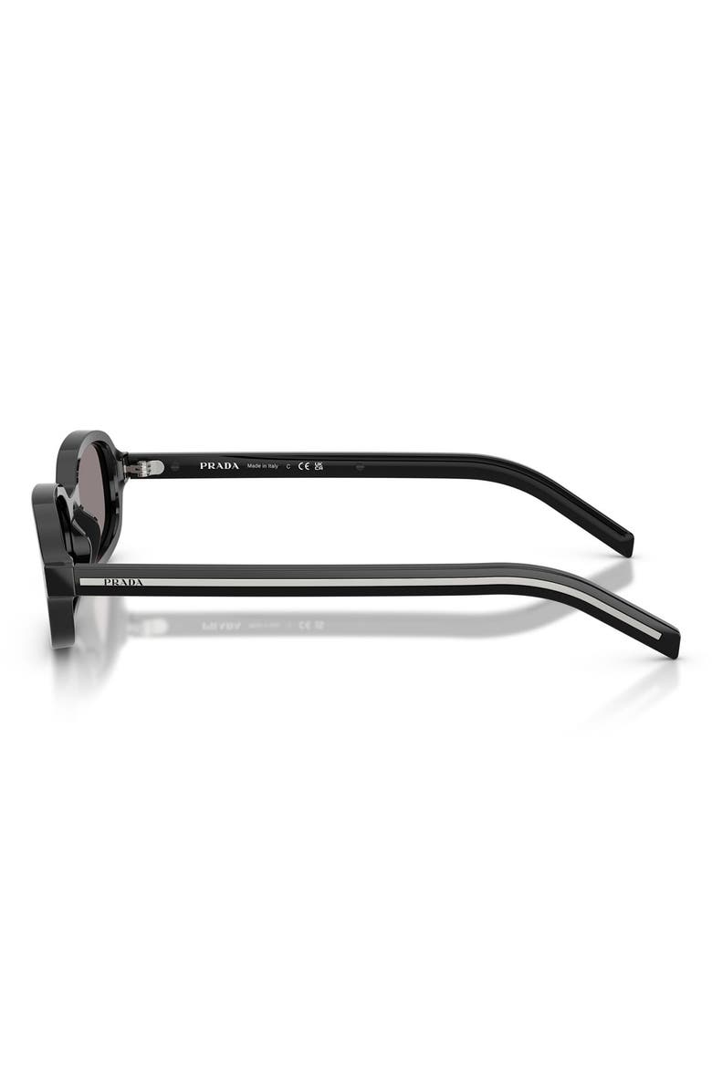 Prada 50mm Oval Sunglasses, Alternate, color, Black / Grey