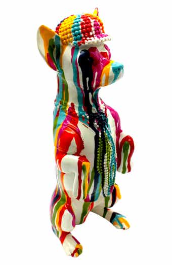 INTERIOR ILLUSIONS Graffiti Standing Chihuahua Statue