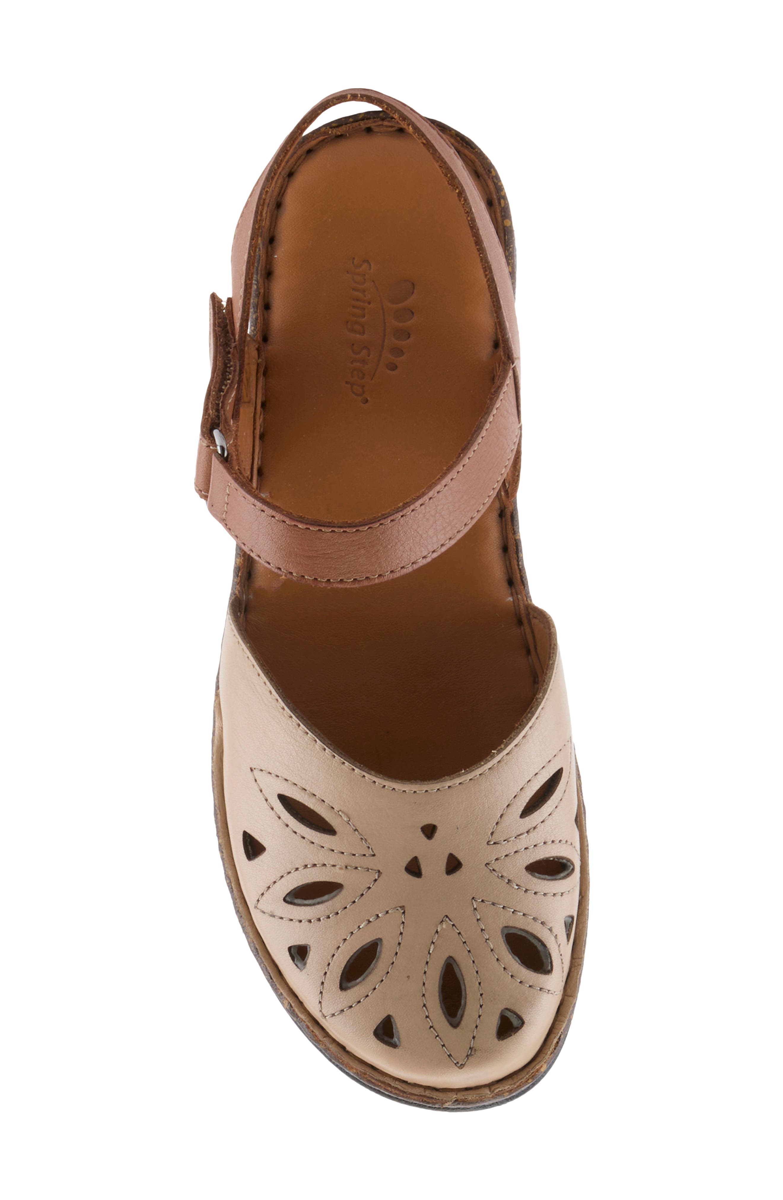 Azmira Ankle Strap Clog, Alternate, color, BEIGE MULTI