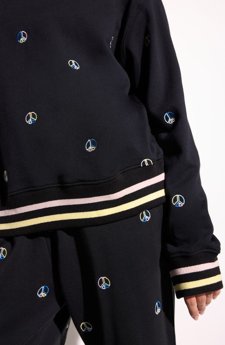 Spiritual Gangster Astrid Relaxed Fit Cotton Blend Sweatshirt, Alternate, color, Black