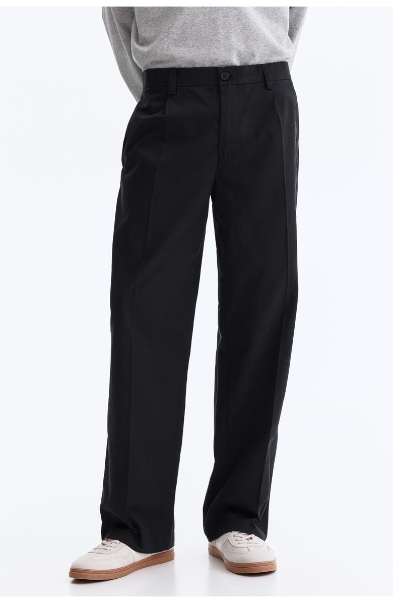 H&M Relaxed Fit Cotton And Lyocell Tailored Trousers, Alternate, color, 