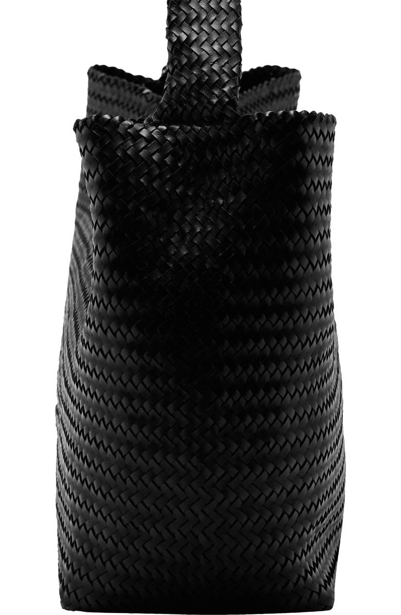 MANGO Braided Leather Bucket Bag, Alternate, color,