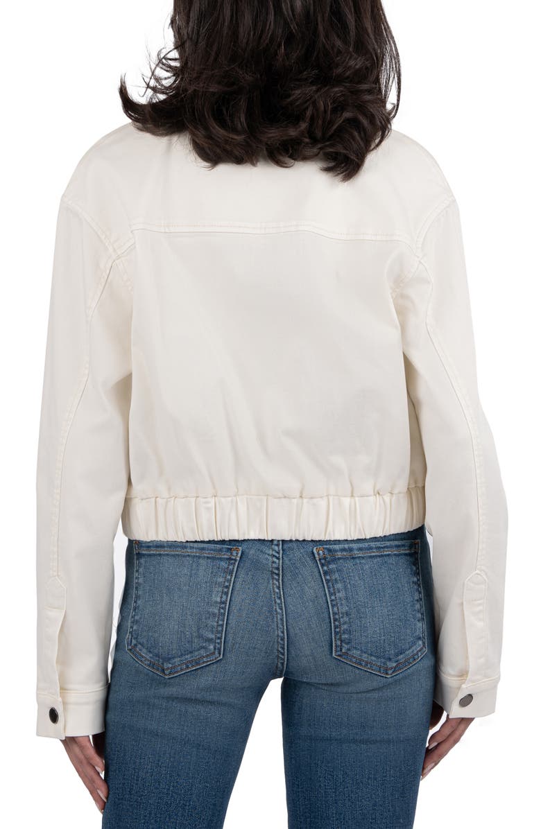 KUT from the Kloth Meadow Zip Crop Denim Jacket, Alternate, color, 