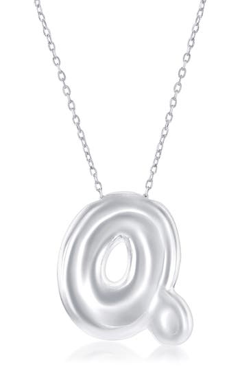 Simona Bubble Initial Pendant Necklace
