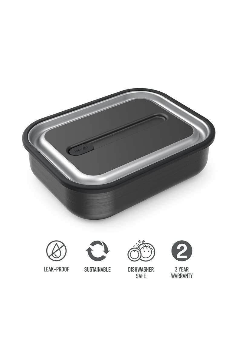 Stainless Steel Lunch Box - Carbon Black, Alternate, color, CARBON BLACK