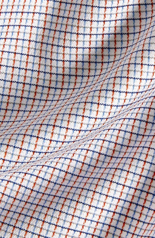 David Donahue Trim Fit Micocheck Textured Cotton Dobby Dress Shirt In Multi