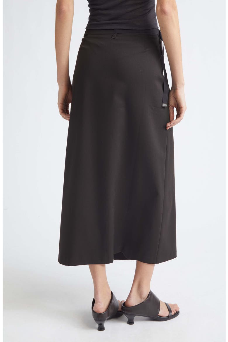 Blont Cool Suiting Wrap Skirt, Alternate, color, BROWN